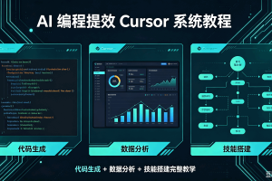 AI 编程提效 Cursor 系统教程：代码生成 + 数据分析 + 技能搭建完整教学