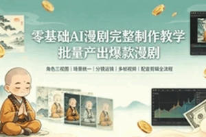 AI漫剧批量变现：人物场景＋分镜运镜＋声音克隆＋智能体生视频 全链路