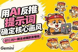AI爆款表情包实战：画风拆解＋动态生成＋提示词＋投稿变现 零基础全套