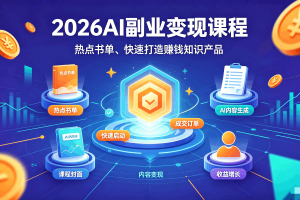 2026AI副业变现课程：热点书单、快速打造赚钱知识产品
